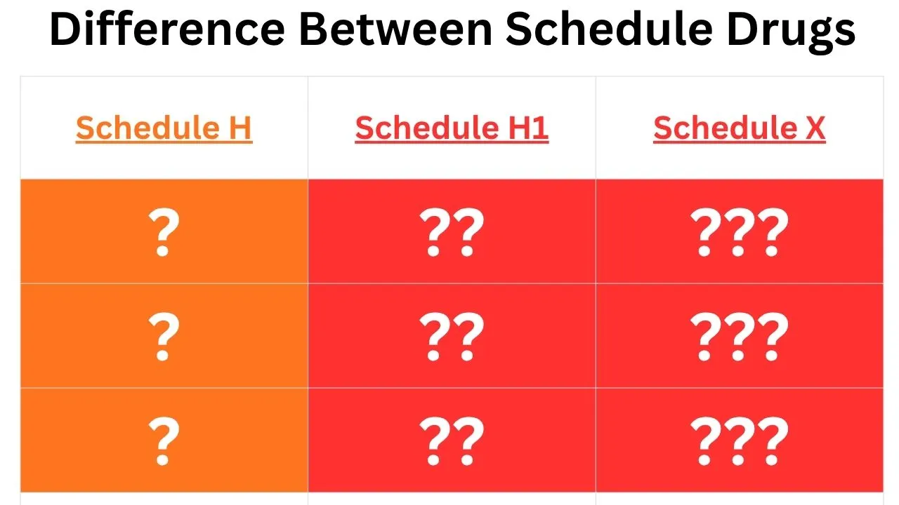 What is the difference between Schedule H, H1 and X? (Best Answer)